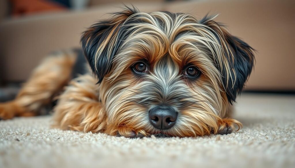 Dog with chicken allergy symptoms