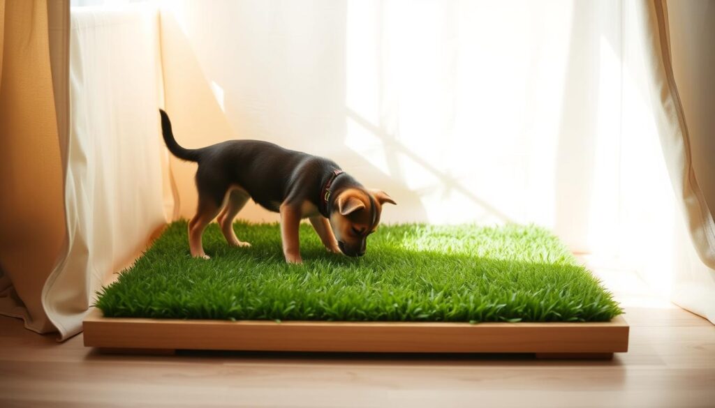 Indoor Puppy Potty Grass Setup